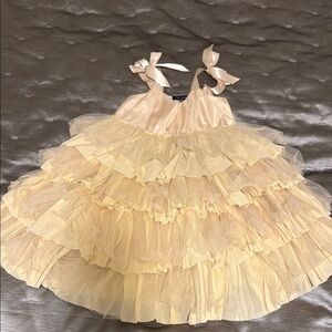 Chicco Cream Layered Tulle Dress